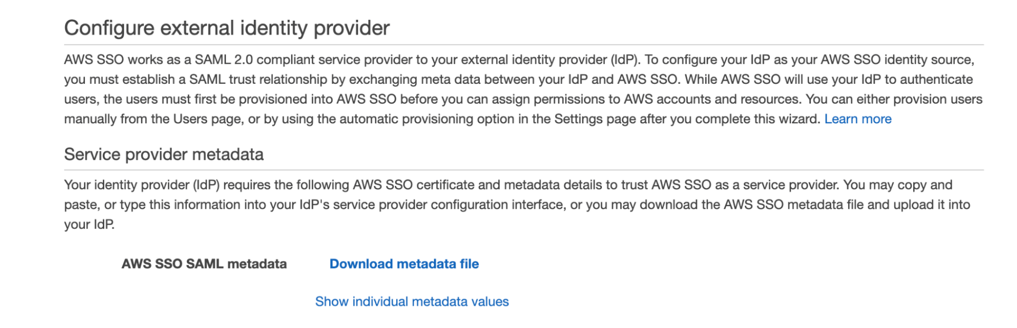 Show individual metadata values